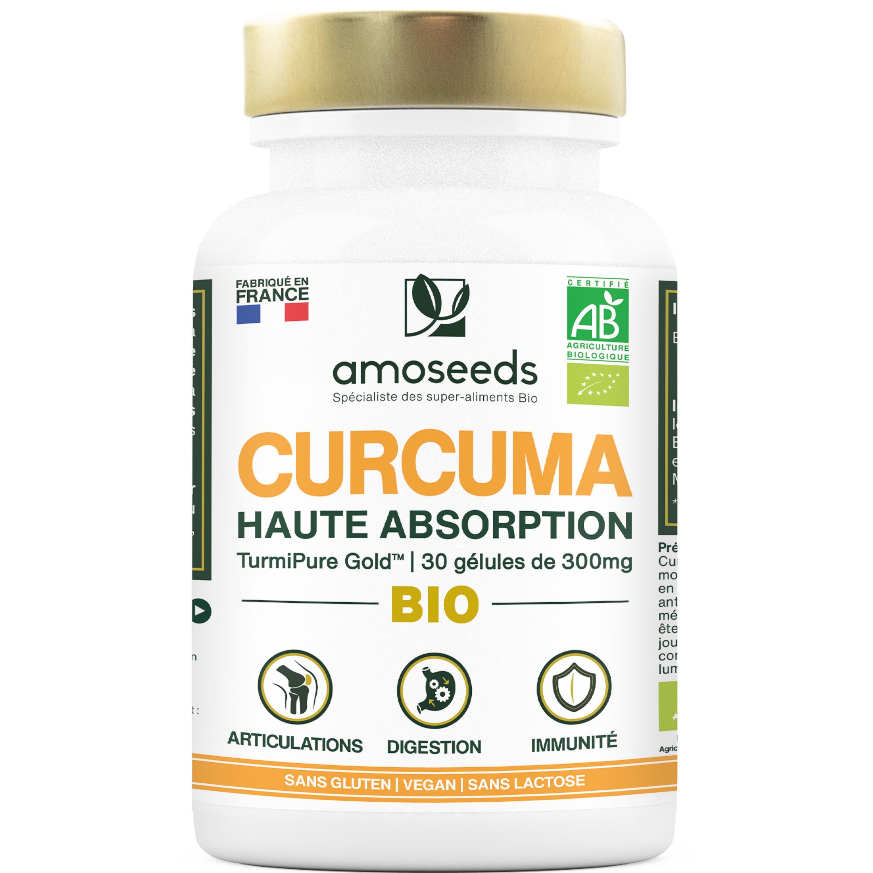 amoseeds Curcuma Bio, Haute Absorption