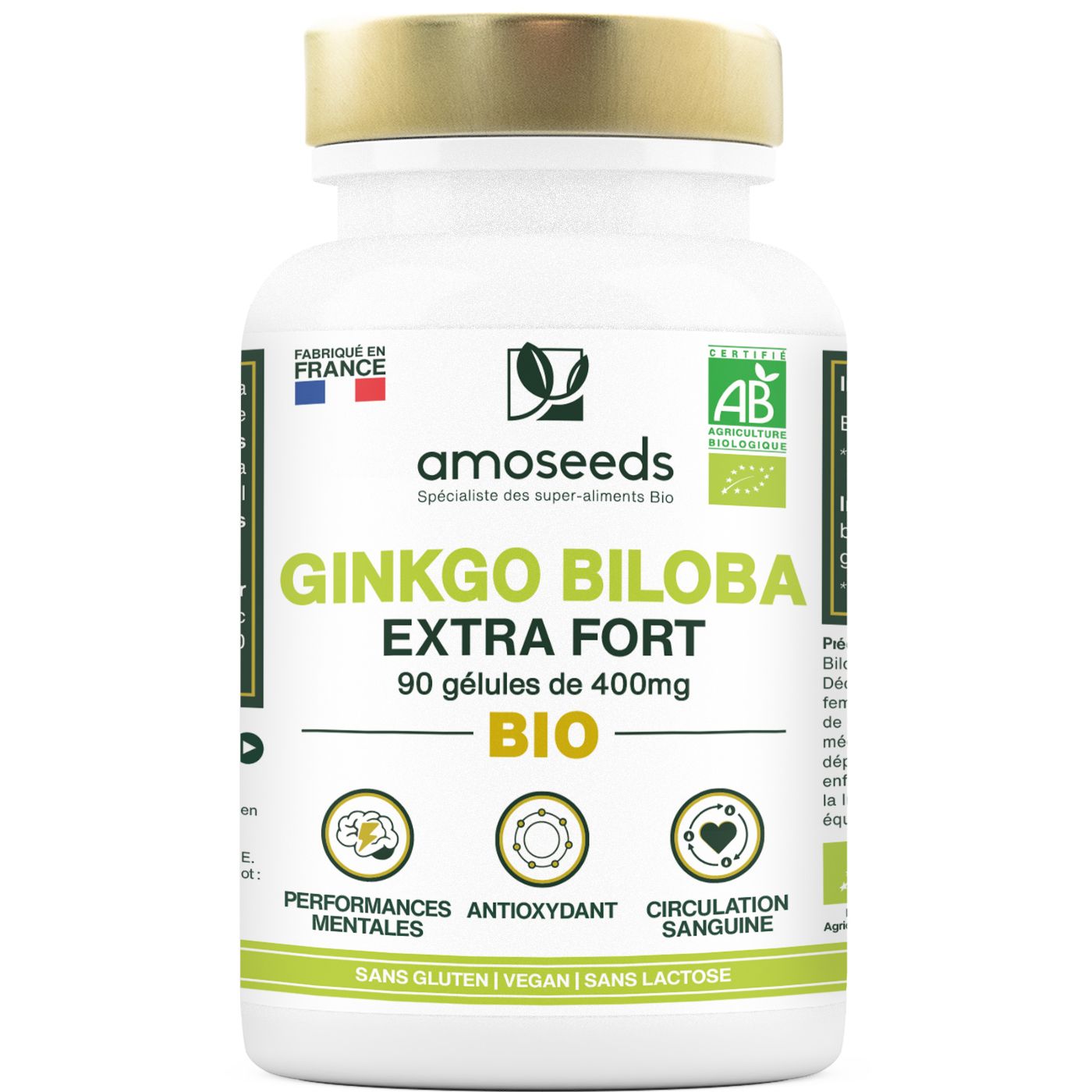 amoseeds Ginkgo Biloba Bio, Extra Fort