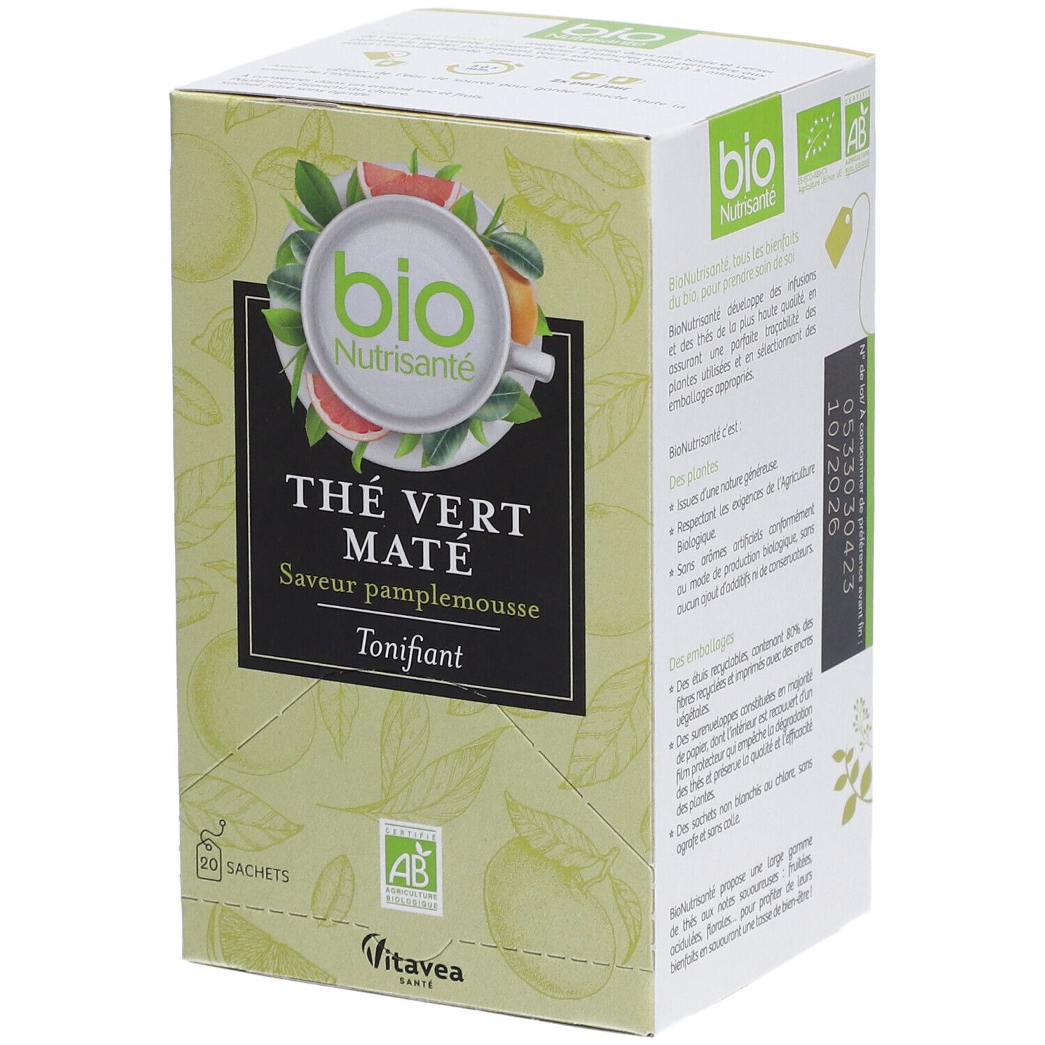 Nutrisante BIO THE Pamplemouss, thé/tisane sachet