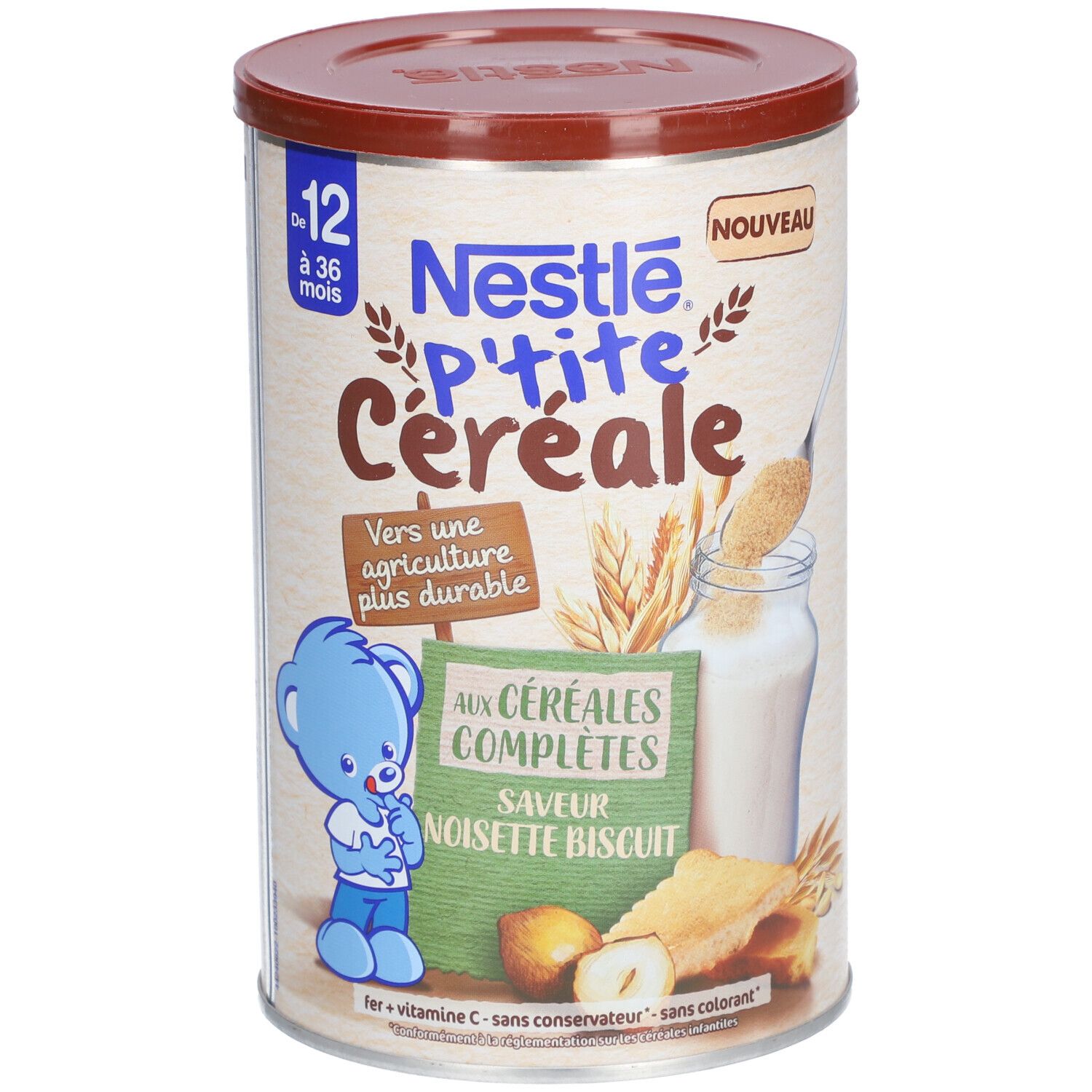 Nestle P'tite Céréale saveur noisette biscuit de 12 à 36 mois