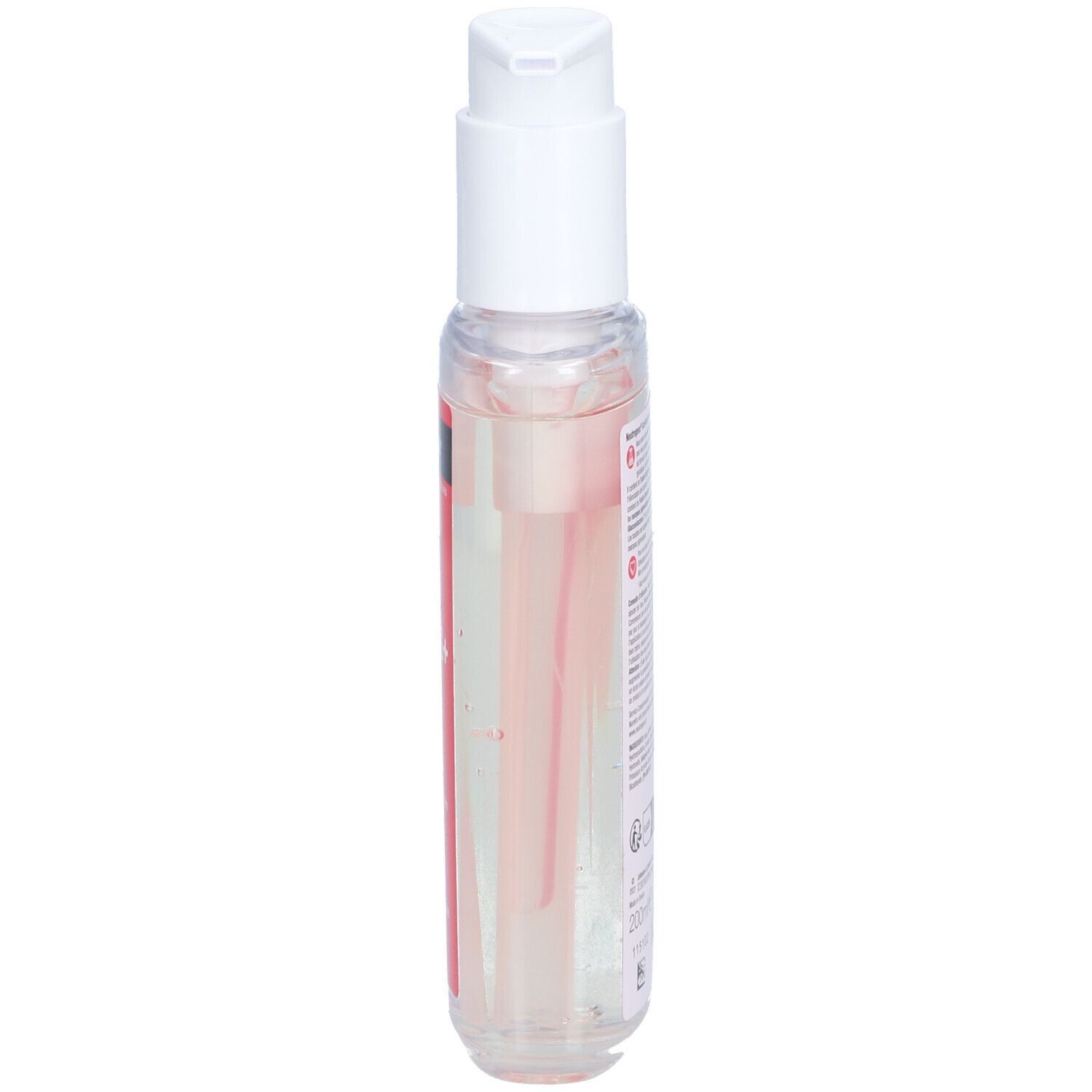 Neutrogena Anti-boutons+ Gel Nettoyant. Flacon avec pompe blanche. Liquide rosé.