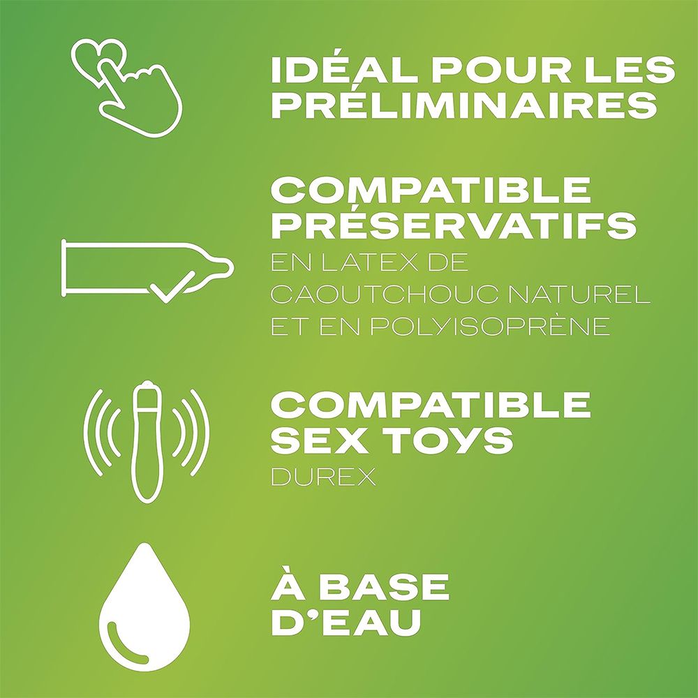 Durex Gel De Massage Lubrifiant Douceur À Base D'Eau - 2 en 1 - Aux Extraits d'Aloe Vera - 200ml