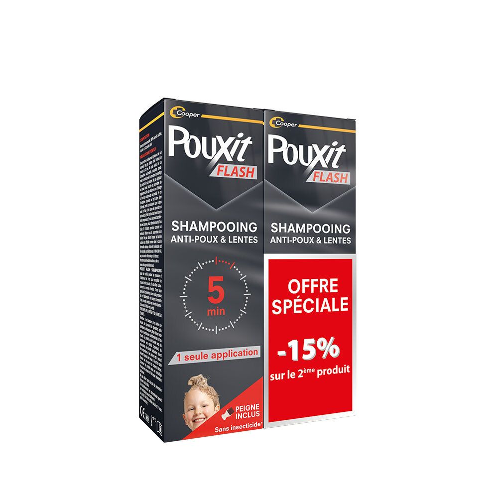 Pouxit Flash Shampoo Behandeling tegen luizen en neten zonder insecticide 200