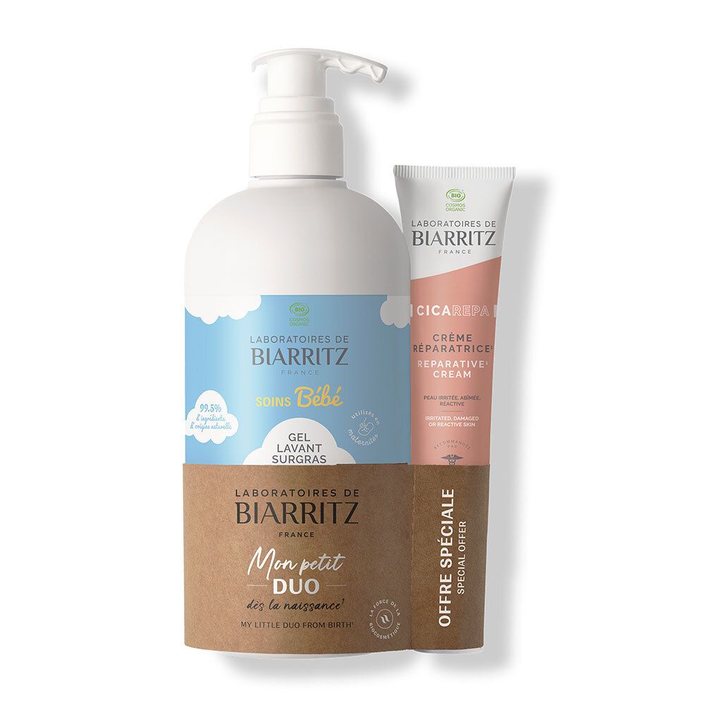 LABORATOIRES DE BIARRITZ® Petit Duo Ohne Parfum – Waschgel & Reparaturcreme