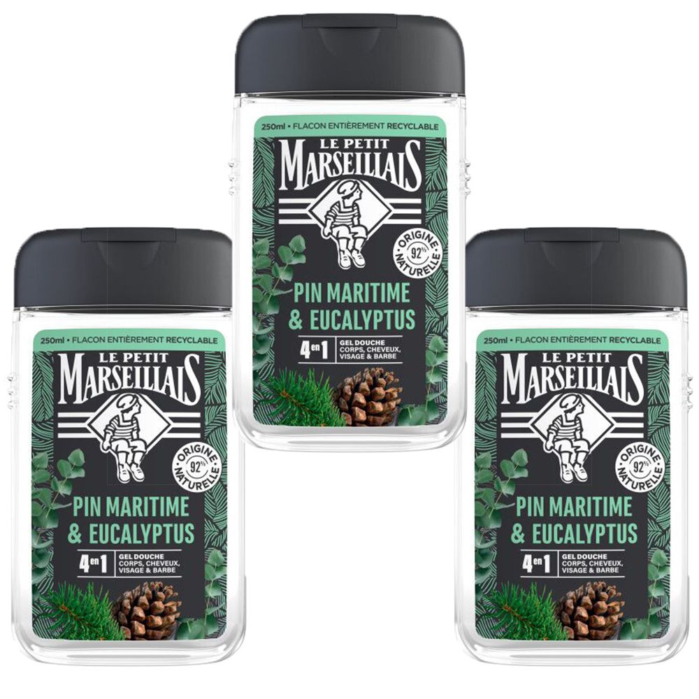 Le Petit Marseillais Gel Douche Homme Pin Maritime & Eucalyptus