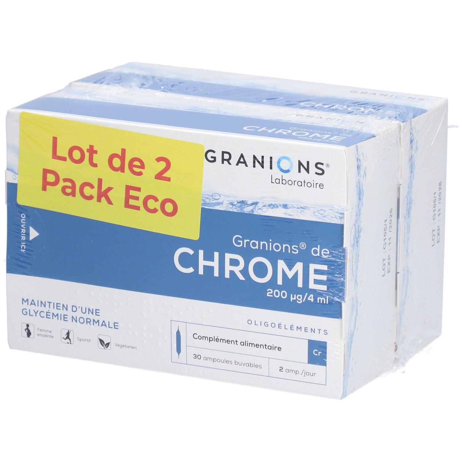 Granions Chrome 200Mcg Amp30 X2