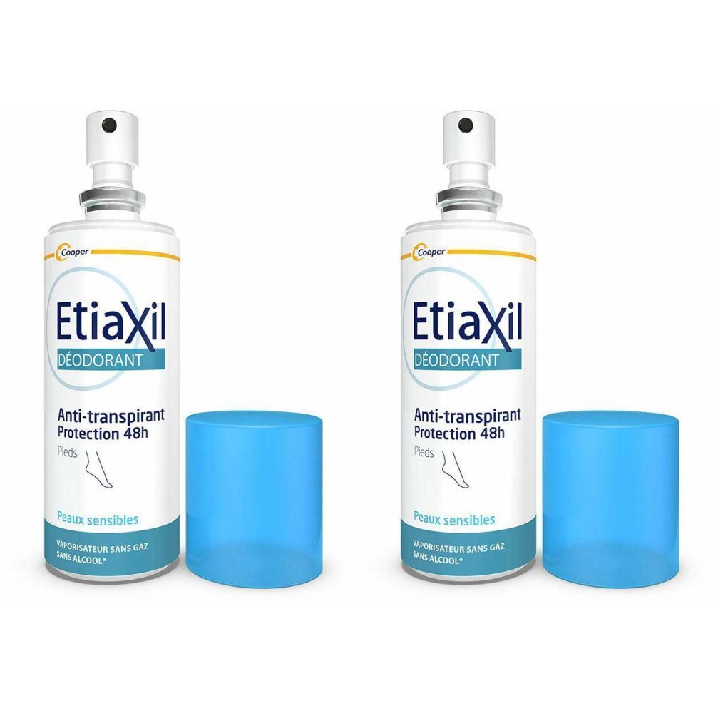 EtiaXil Peaux Sensibles Déodorant Anti-Transpirant Protection 48h Pieds - Spray