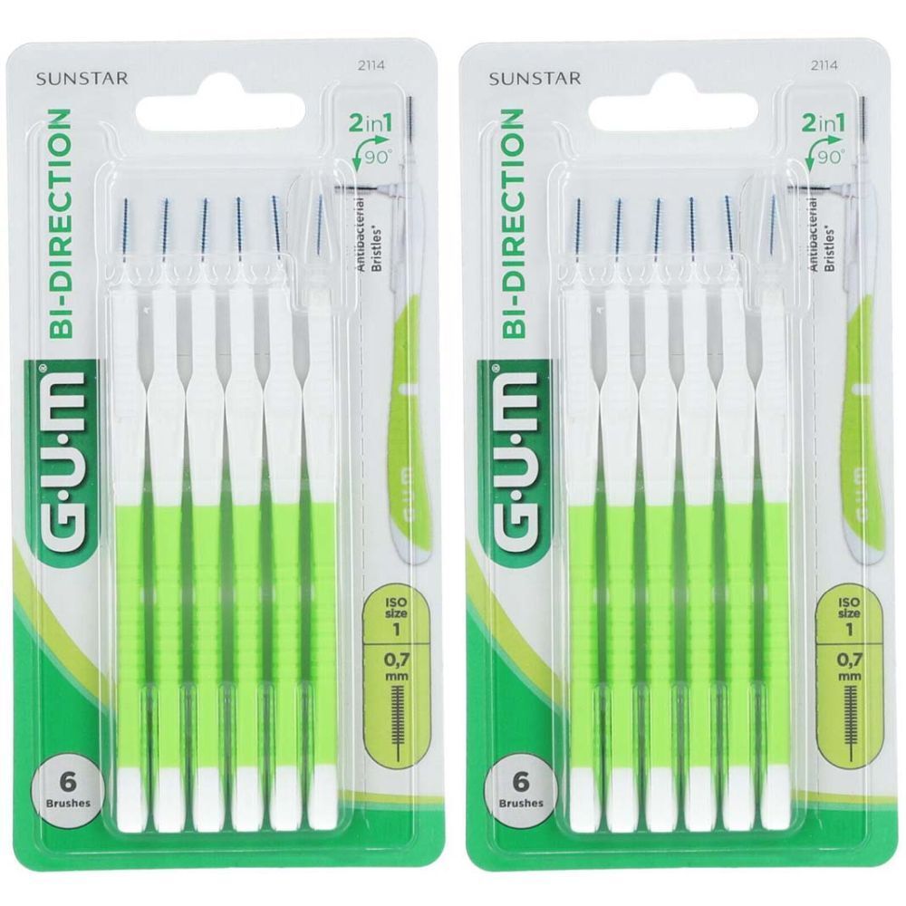 Gum® Bi-Direction Brossette conique fine 0,7 mm