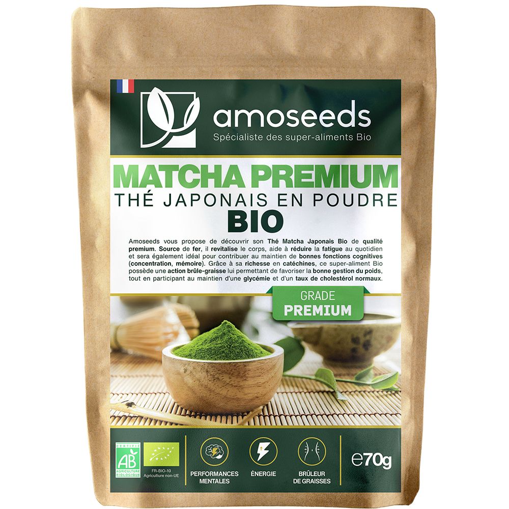Thé Matcha Japonais en Poudre Bio 70g