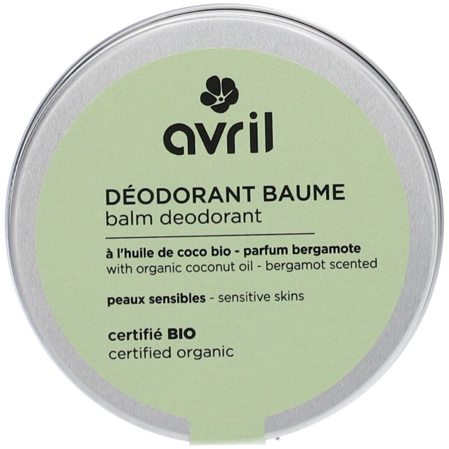 Déodorant baume Peaux sensibles Parfum Bergamote 75 g - Certifié bio