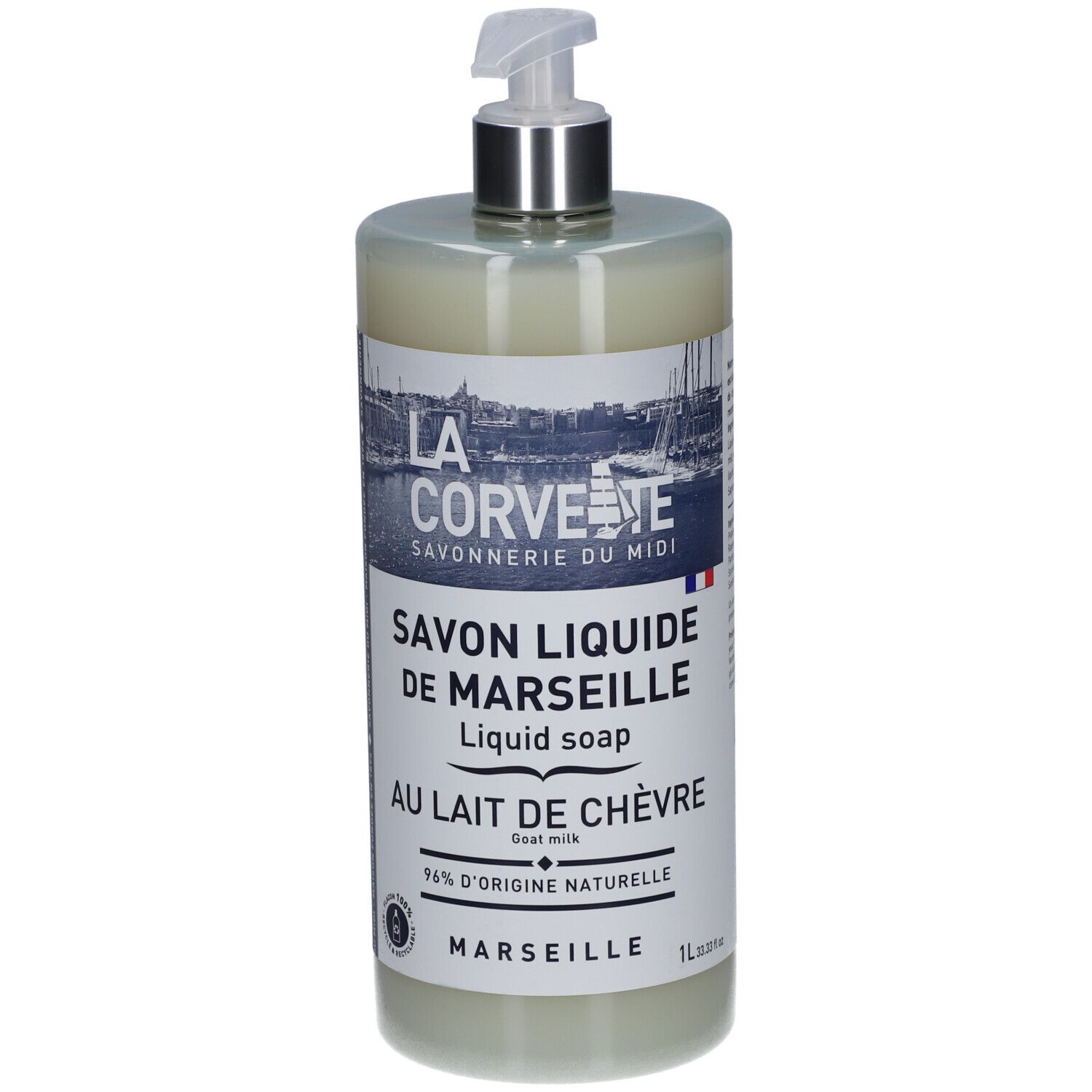LA Corvette Savon liquide de Marseille au lait de Chèvre