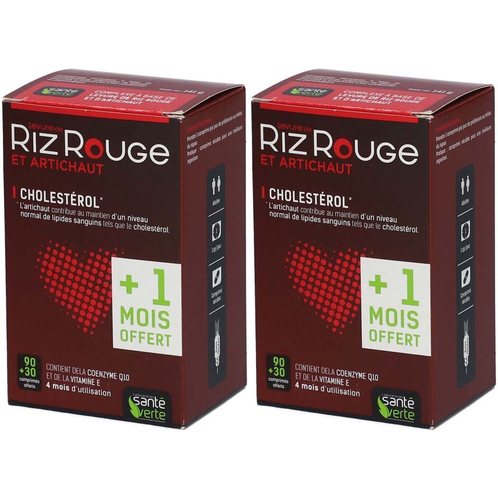 Santé Verte Levure de Riz Rouge et Artichaut Cholestérol