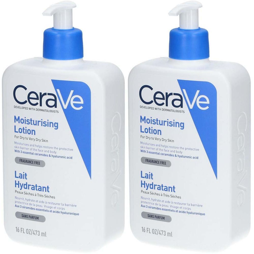 CeraVe Lait Hydratant visage et corps pour les peaux sèches à très sèches 473 ml