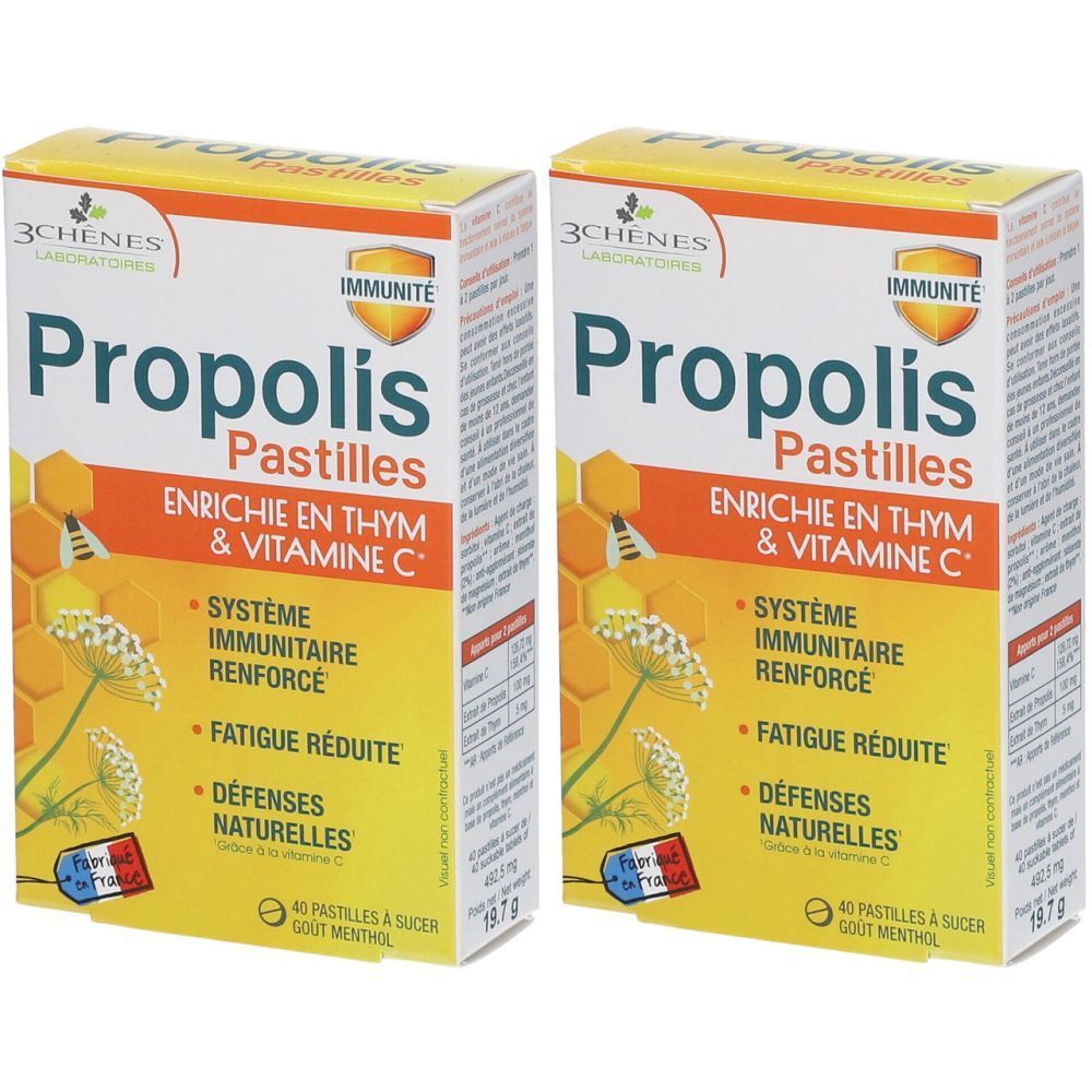 Les 3 Chênes® Propolis pastilles adoucissantes et calmantes