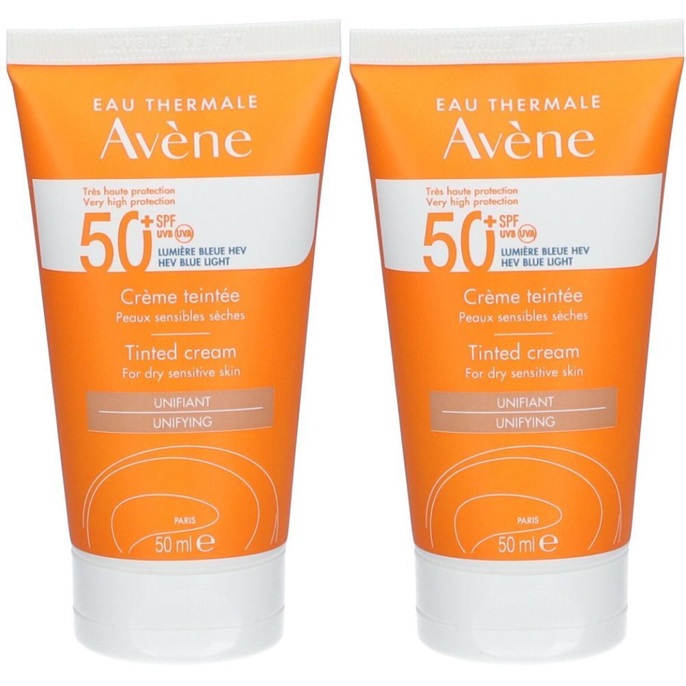 Avène Solaire - Crème Teintée Spf50+ UVB UVA Lumière Bleue HEV Avec Parfum