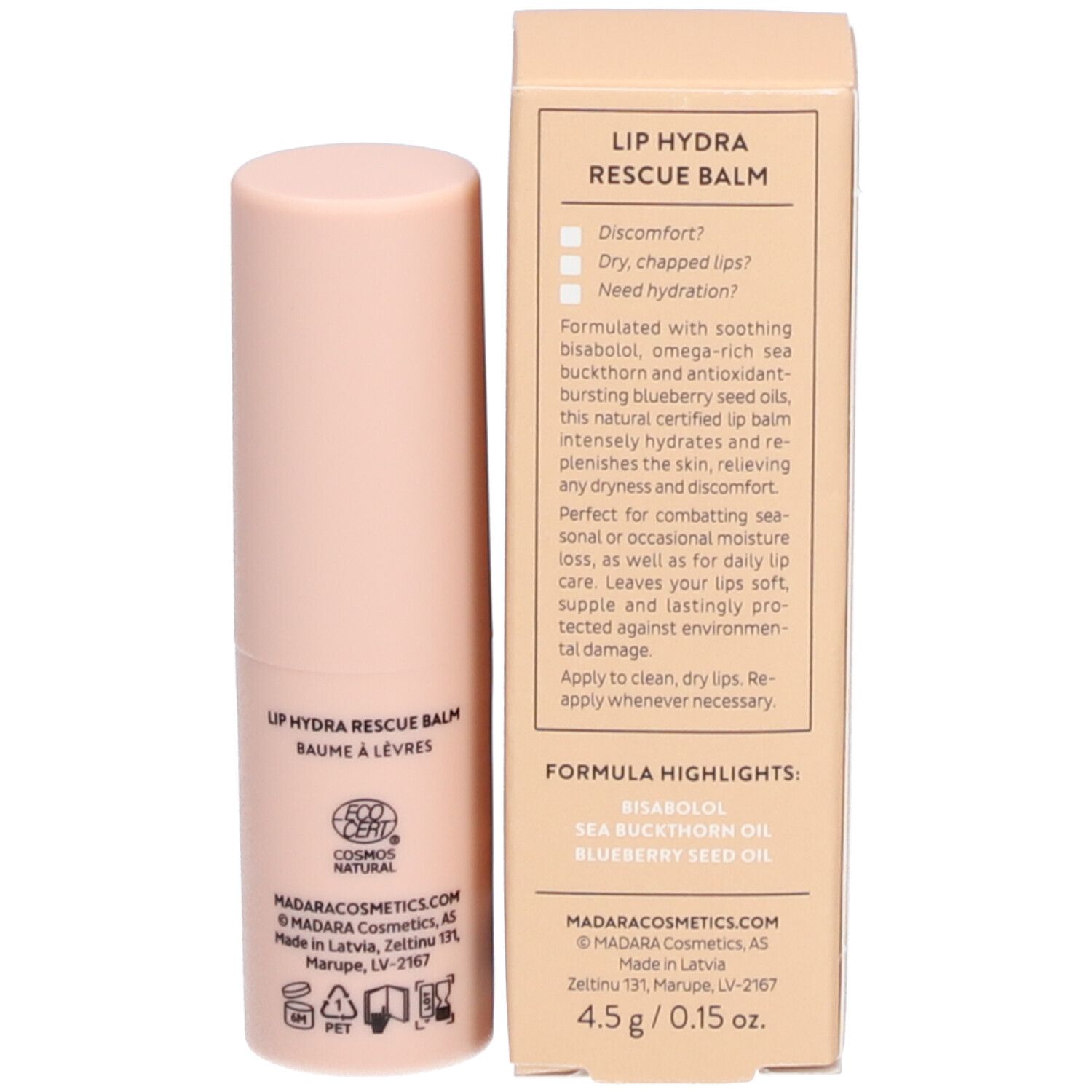 Madara SOS Lip Hydra Rescue Balm Lippenbalsam 4,5g