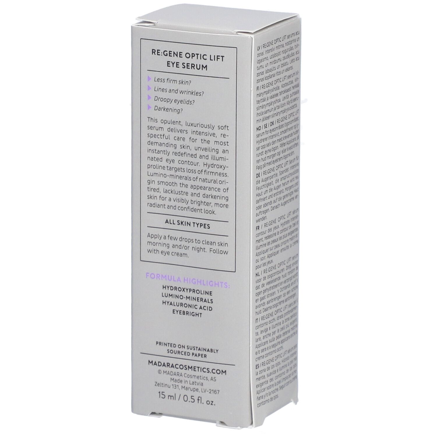 Madara RE:GENE Optic Lift Augenserum 15ml