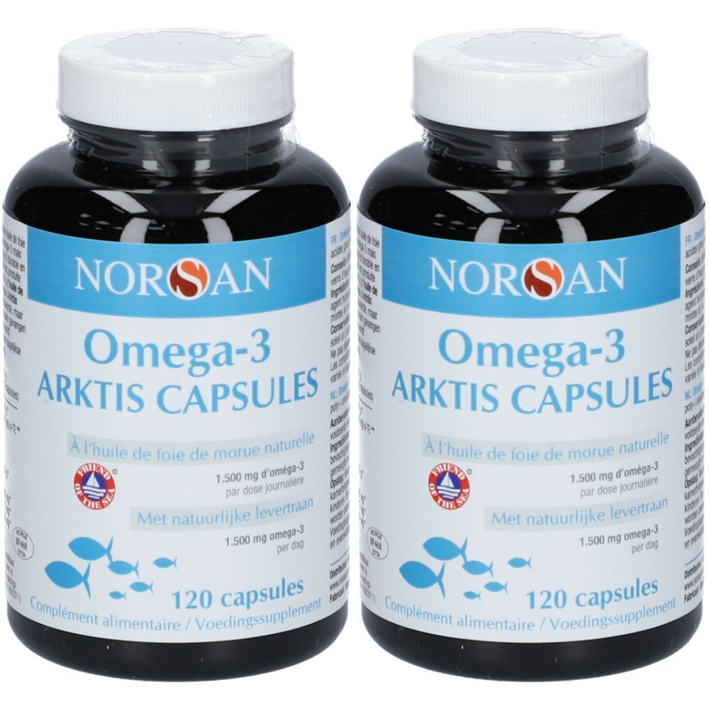 Norsan Omega-3 Arktis Capsules Huile de foie de morue naturelle