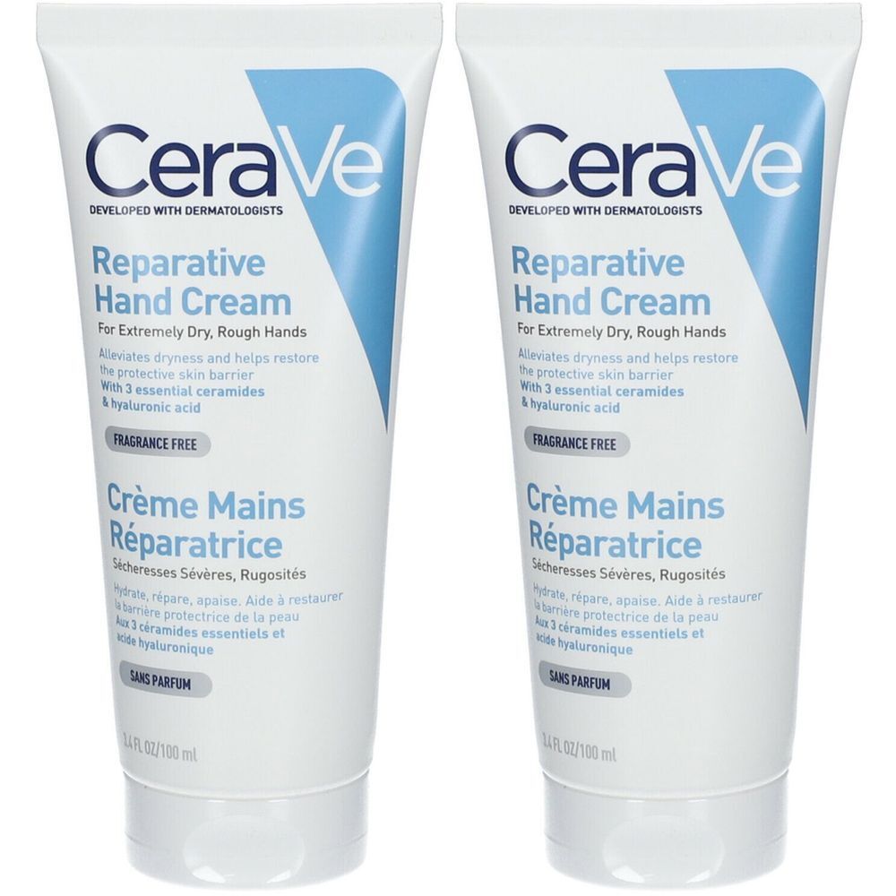 CeraVe Crème Mains Réparatrice pour les mains abîmées et les sécheresses sévères 100ml