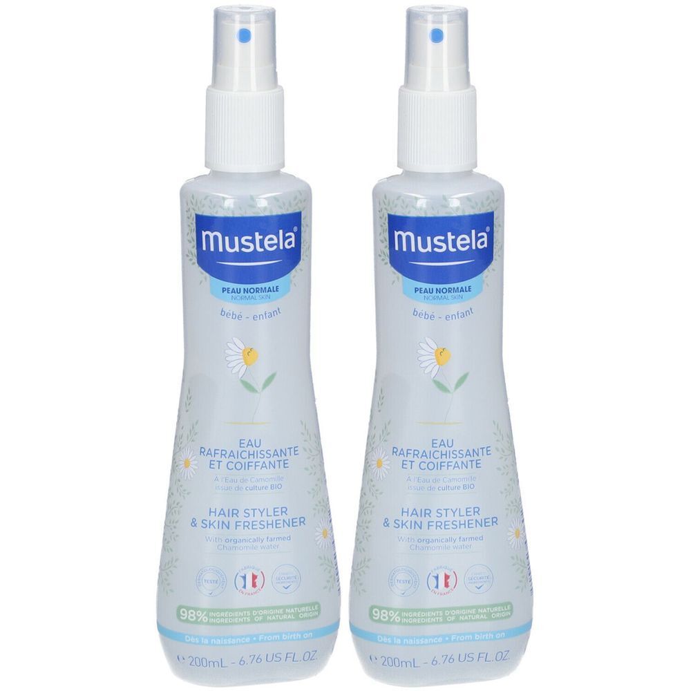 mustela® Bébé Enfant Eau Rafraîchissante Coiffante à la camomille BIO Peau Normale