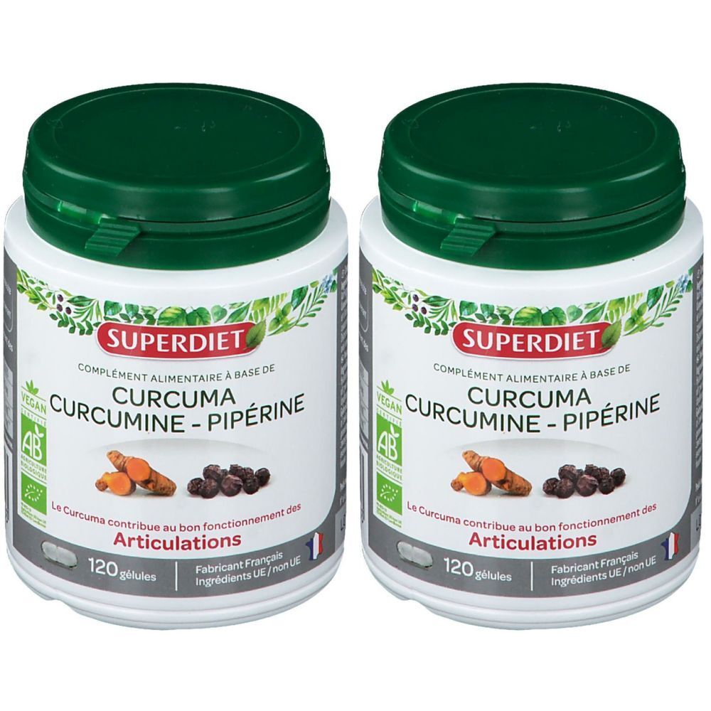 Superdiet Curcuma Curcumine - Pipérine BIO