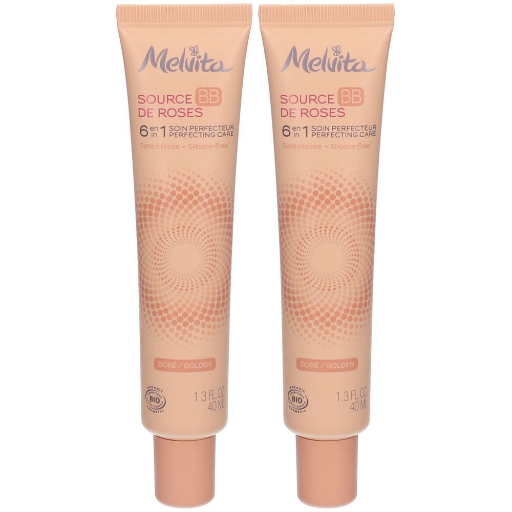 Melvita Source de Roses BB-Crème Soin Perfecteur 6en1 Bio teinte dorée