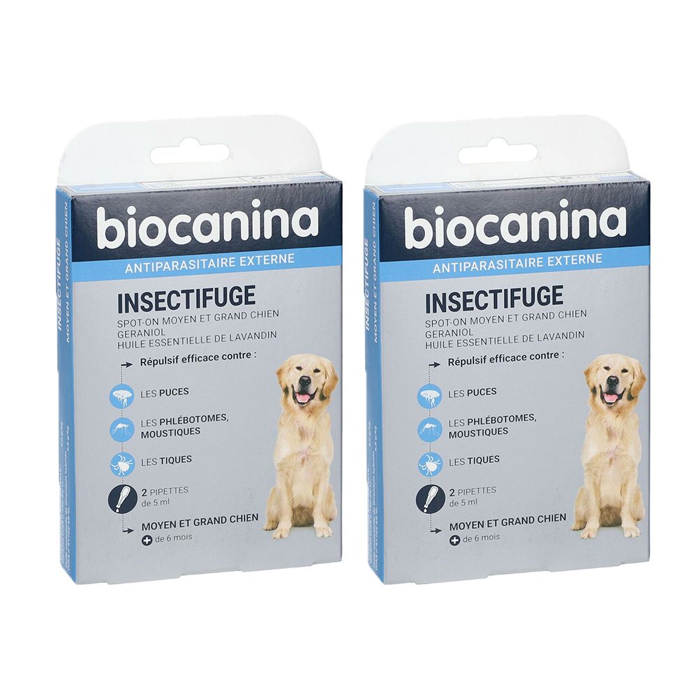 biocanina Insectifuge naturel spot-on moyen et grand chien