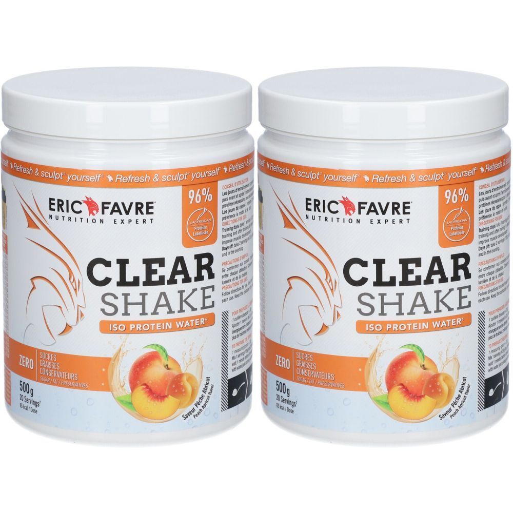 Eric Favre Clear Shake - Iso Protein Water Saveur Pêche-Abricot