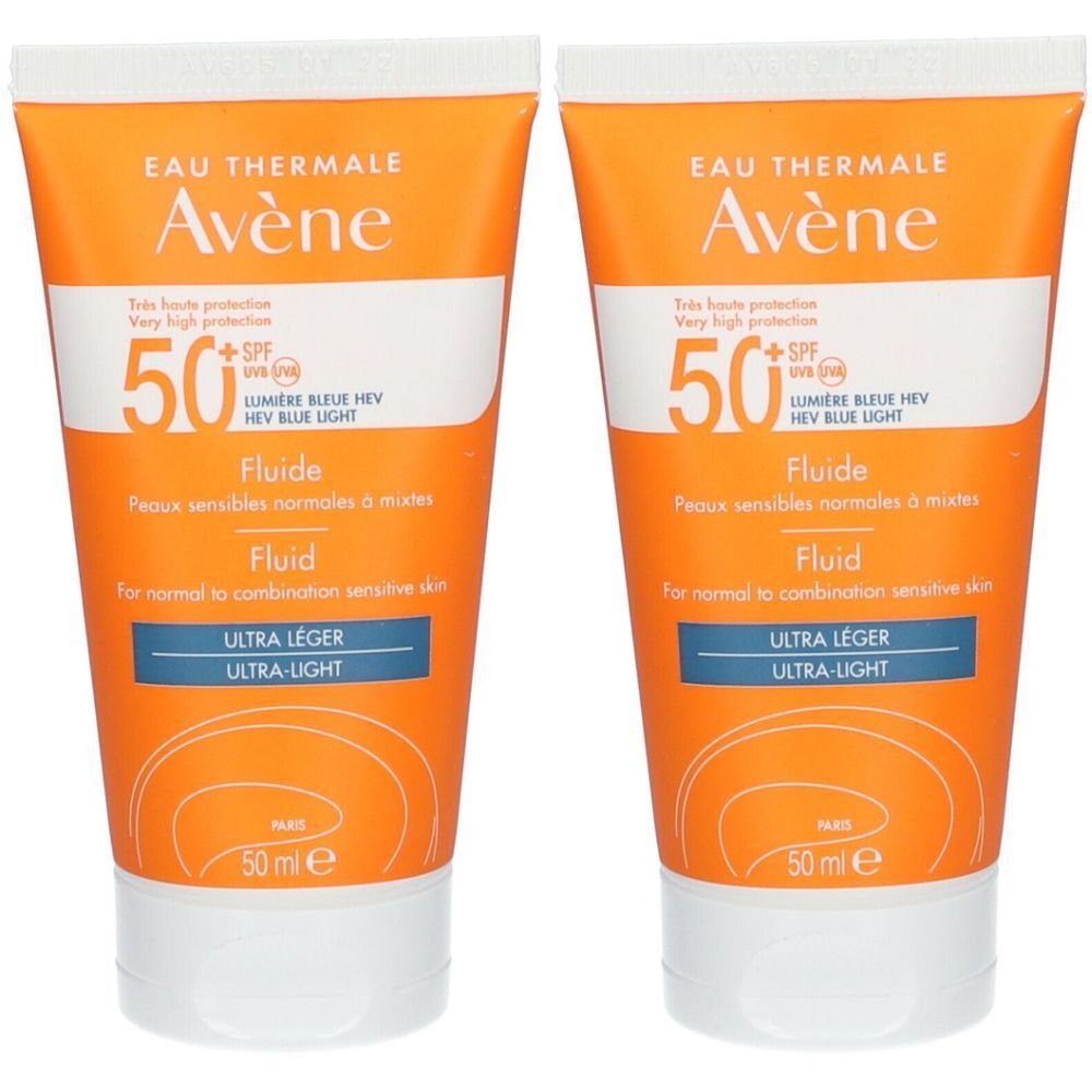 Avène Solaire - Fluide Spf50+ UVB UVA Lumière Bleue HEV