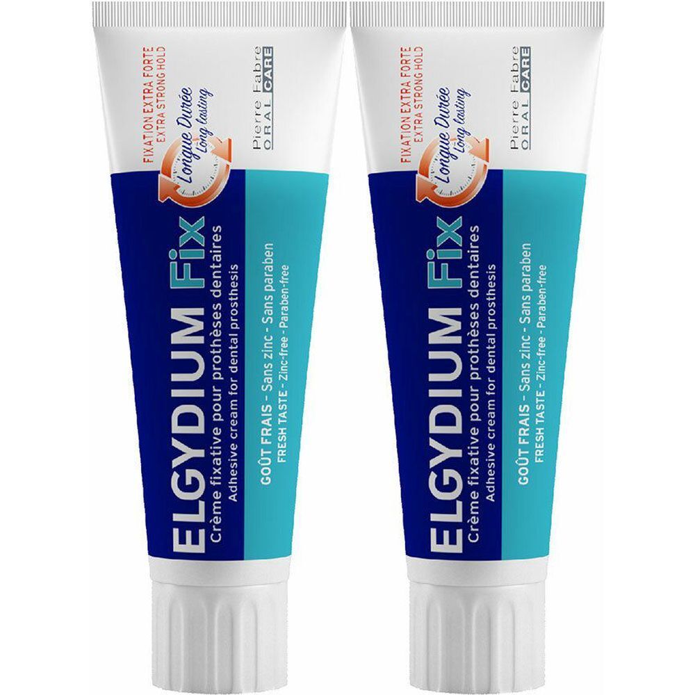 Elgydium Fix- Creme fixactive prothèse dentaire - fixation Extra forte 45g