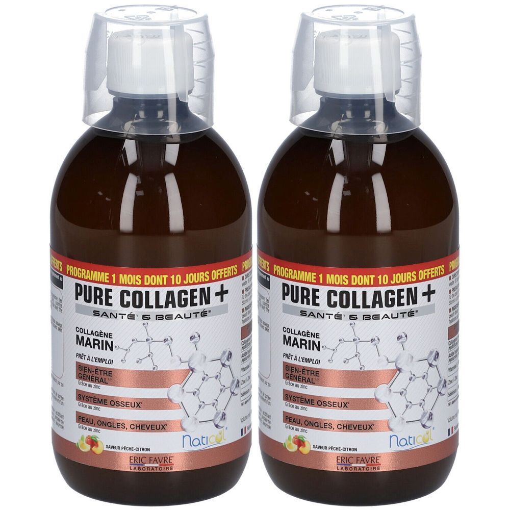 Eric Favre Pure Collagen + - Formule liquide 500 ml - Format éco