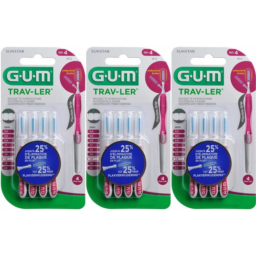 Gum® Proxabrush Trav-ler brossette interdentaire 1.4 mm