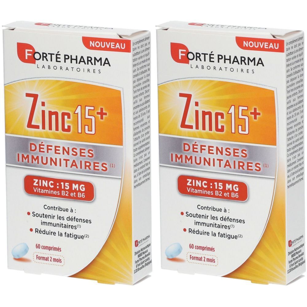Forté Pharma Zinc 15+ Défenses Immunitaires