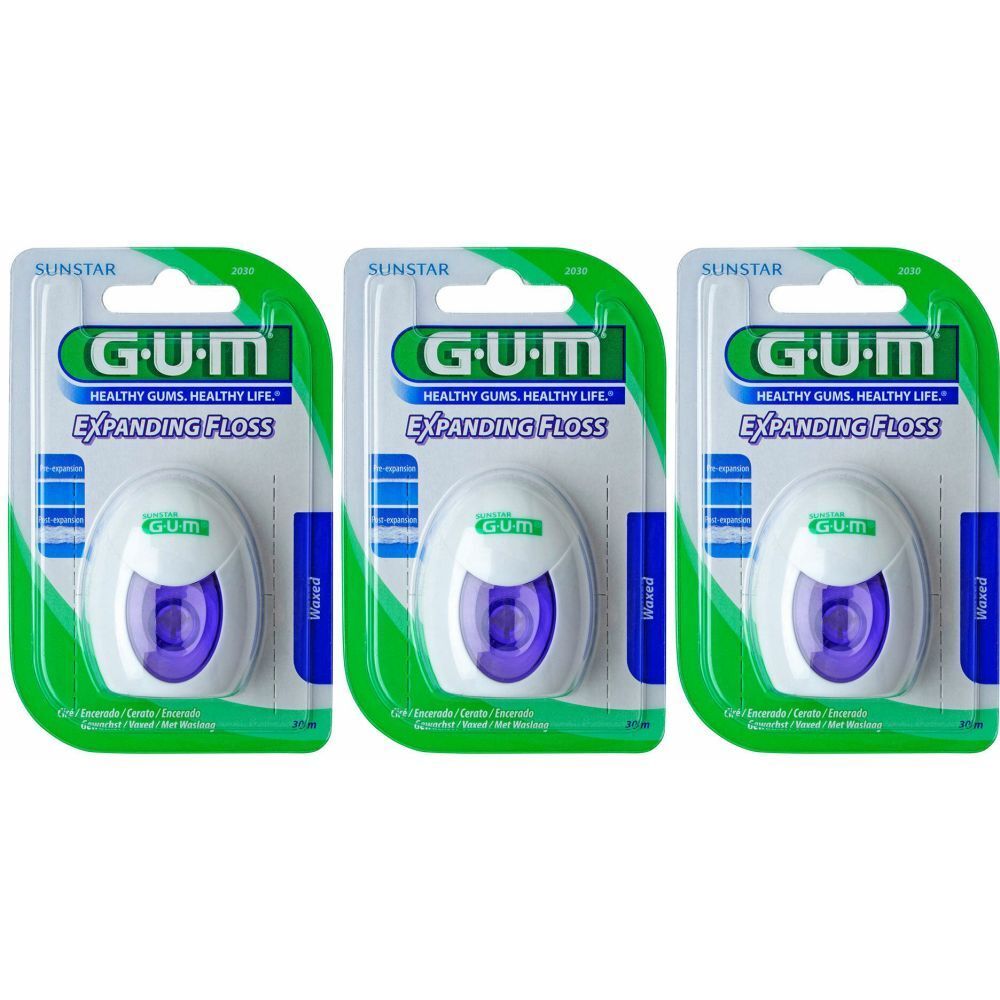 Gum® Expanding Floss Fil dentaire légèrement ciré en nylon