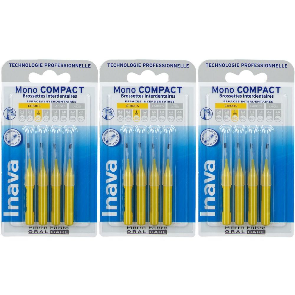 Inava Mono Compact Brossettes interdentaires ISO 2 Taille 1 mm