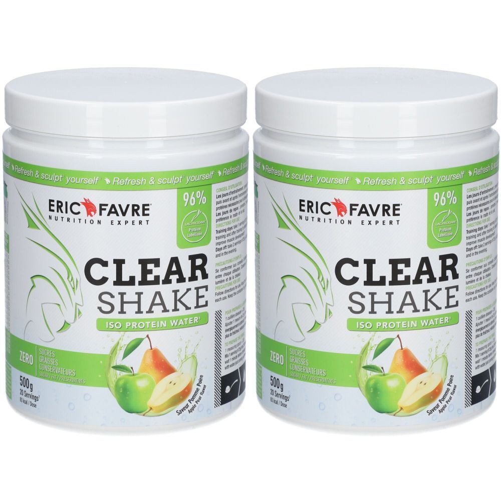 Eric Favre Clear Shake - Iso Protein Water Saveur Pomme-Poire