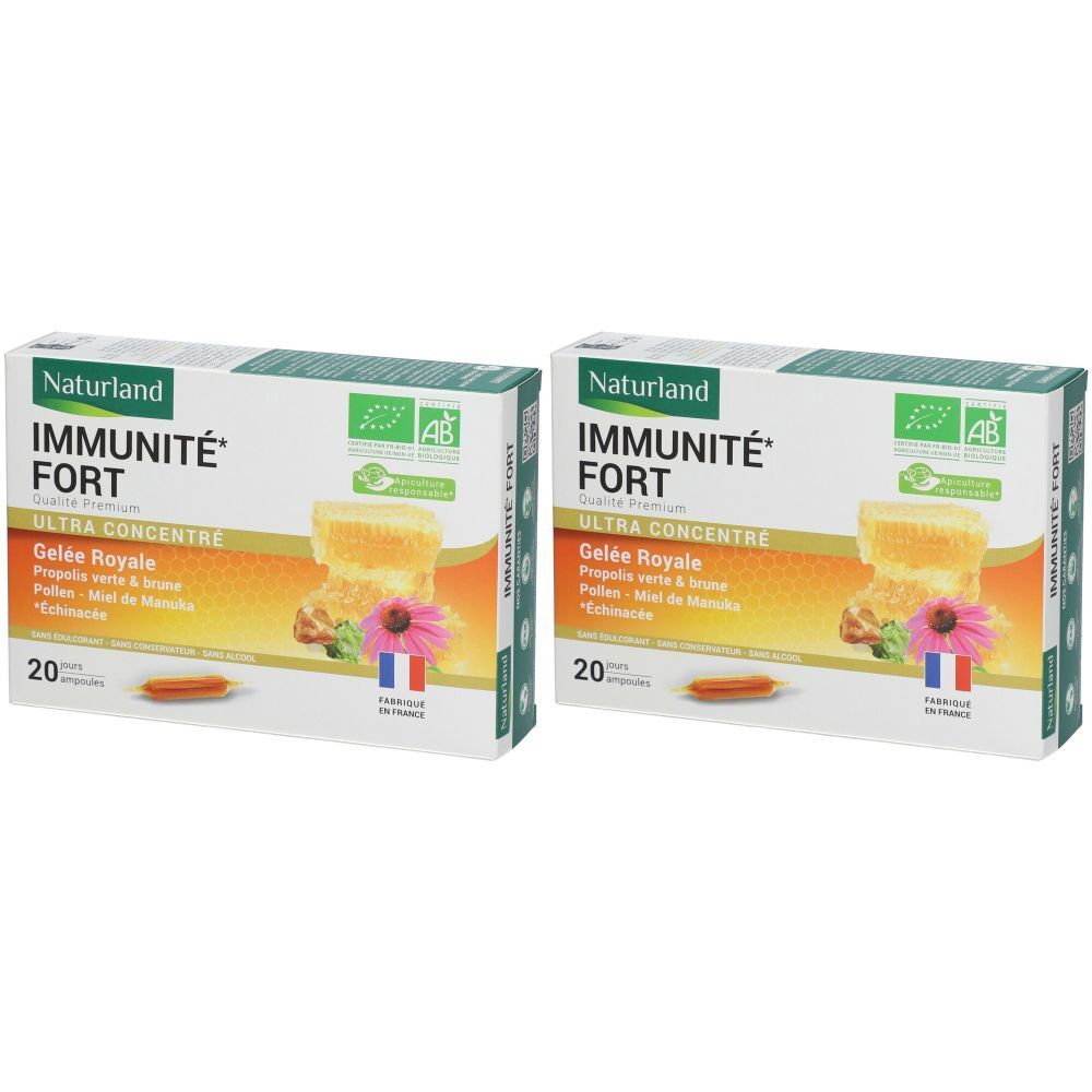 Naturland Immunité Fort Gelée Royale Ampoules