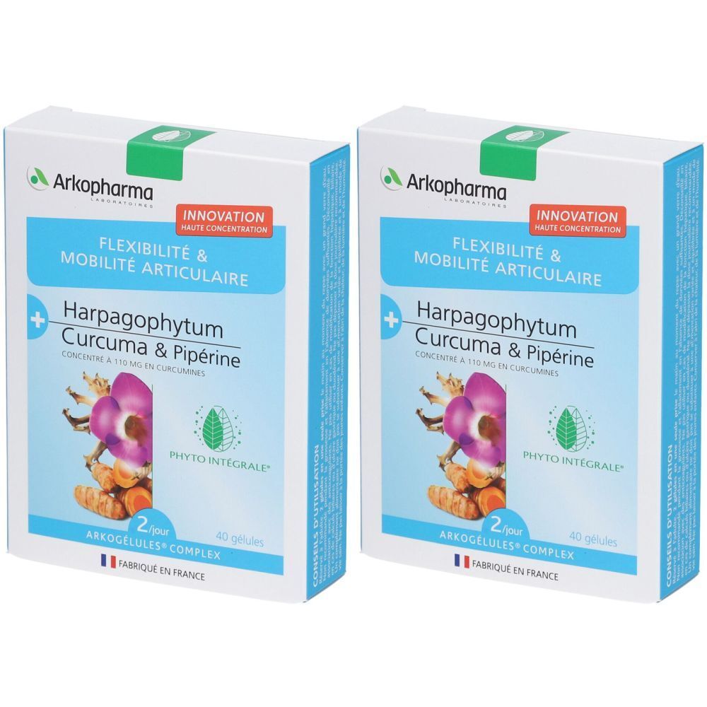 Arkopharma Flexibilité et mobilité articulaire bio Harpagophytum, Curcuma & Pipérine