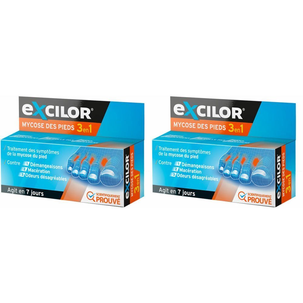 Excilor Mycose des Pieds 3 En 1