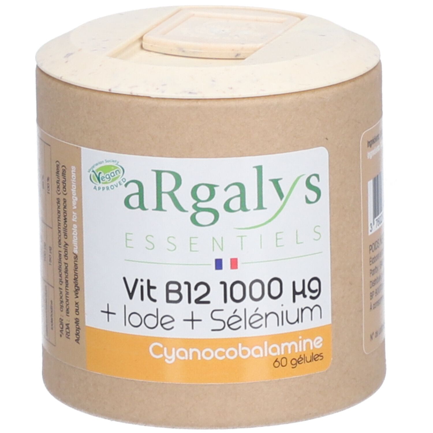 B12 (cyanocobalamine 1 mg) + iode + sélénium