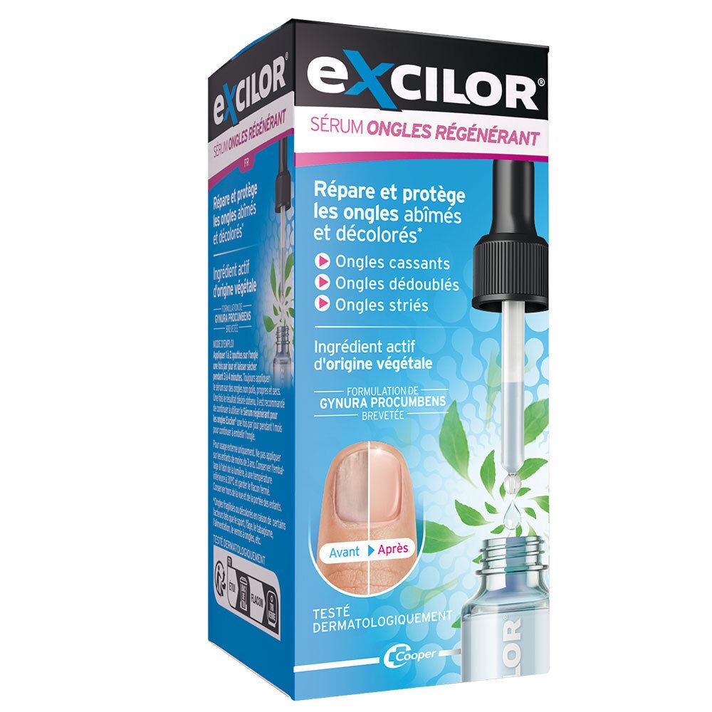 Excilor - Regenerierendes Nagelserum - Repariert und schützt geschädigte und verfärbte Nägel - Patentierte Formel - Aktive Inhaltsstoffe pflanzlichen Ursprungs - Dermatologisch getestet