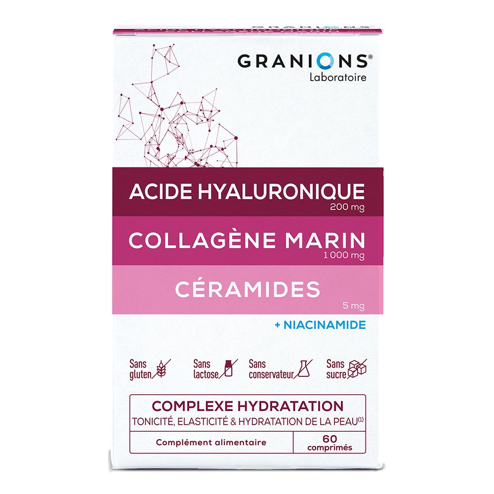 Granions Complexe Hydratation Peau - Boite de 60 Comprimés