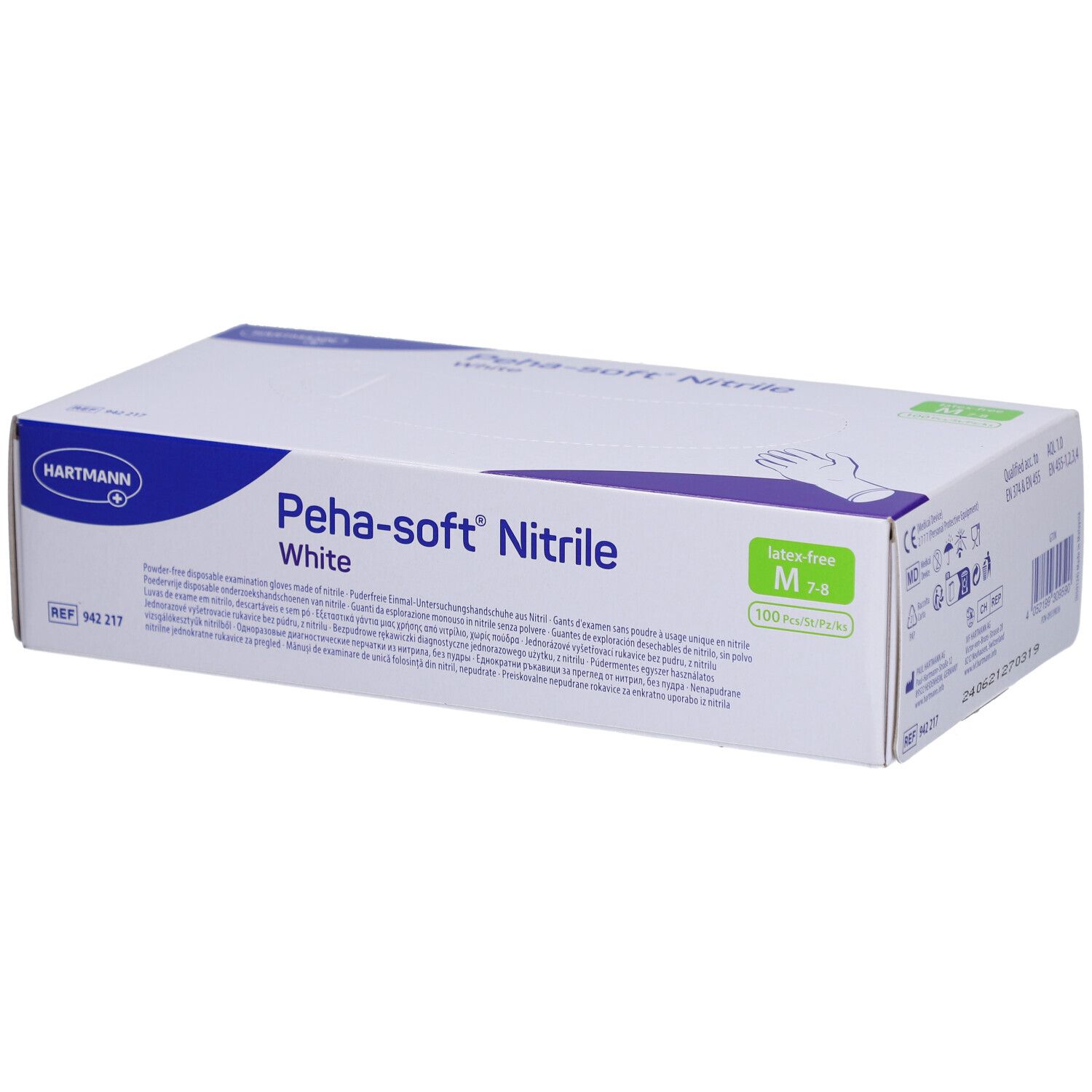 Guanti In Nitrile Monouso Peha-soft 150 Pezzi - Senza Lattice, Blu, Morbidi E Resistenti, Taglie XS-XL, Per Alimenti E Pulizie