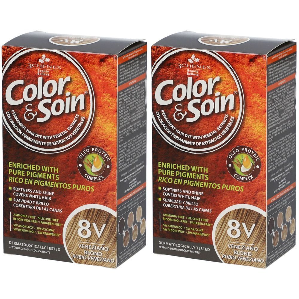 Les 3 Chênes Color & Soin Coloration 8V blond veneziano