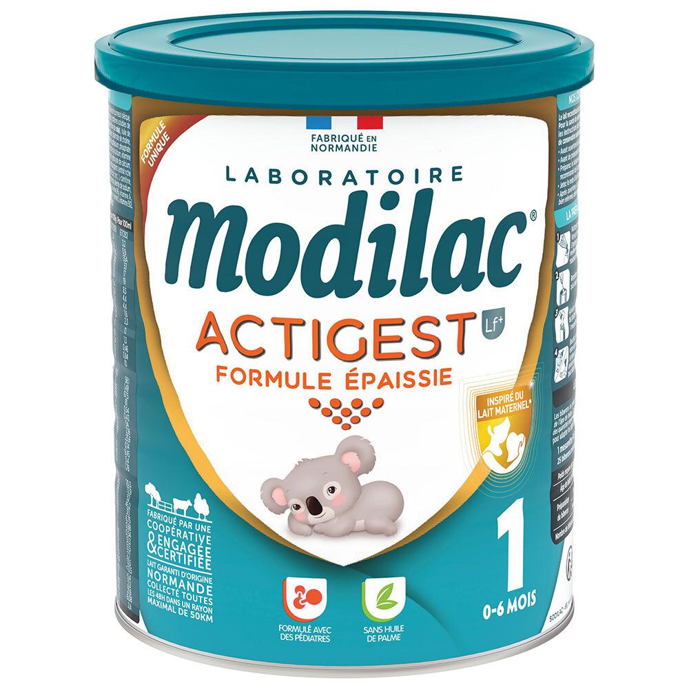 MODILAC Poudre Lait Bébé Actigest Formule Epaissie 0 - 6 Mois