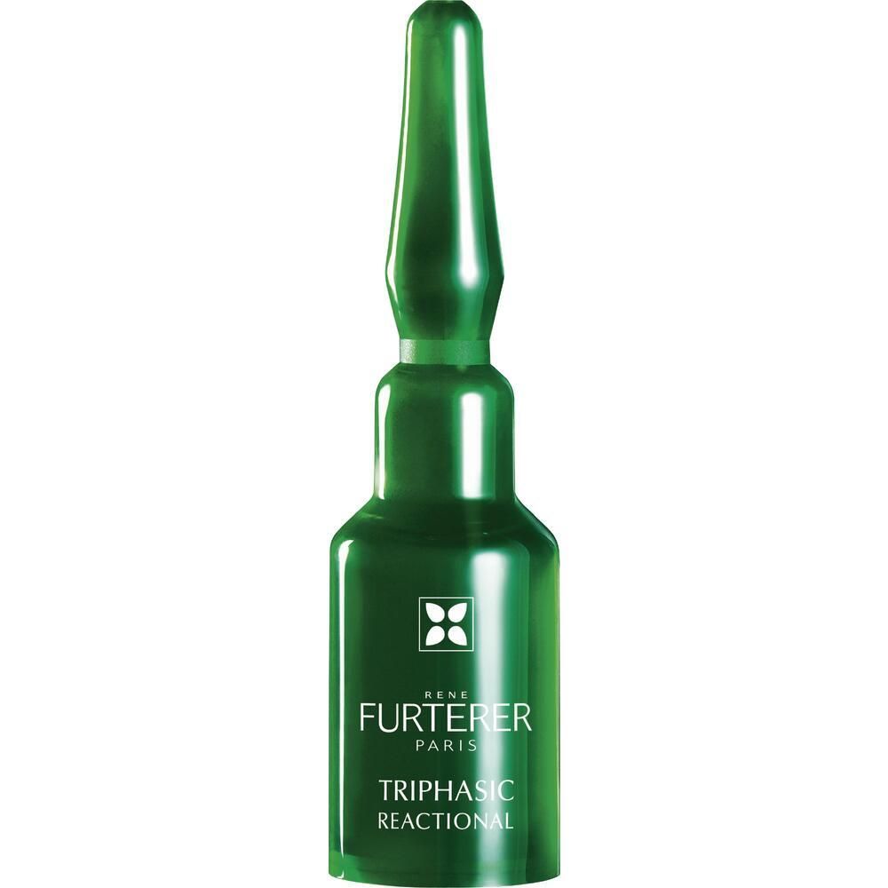 Ampoule verte. Rene Furterer Triphasic Reactional. Inscription.