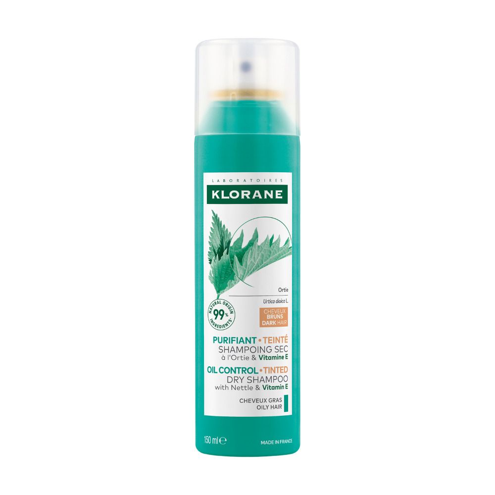 Klorane® Trockenshampoo mit Brennnessel & Vitamin E für dunkles Haar