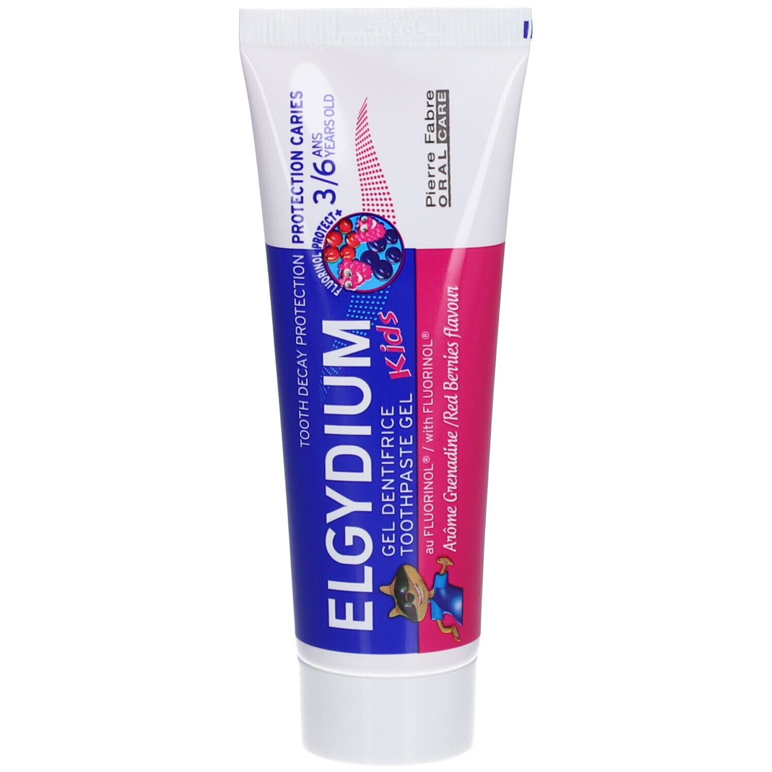 Elgydium Kids Zahngel mit Fluorinol | Grenadine Aroma