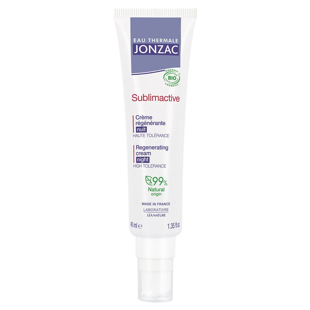 Jonzac Sublimactive biologische regenererende anti-verouderende nachtcrème 40 Huidcrème