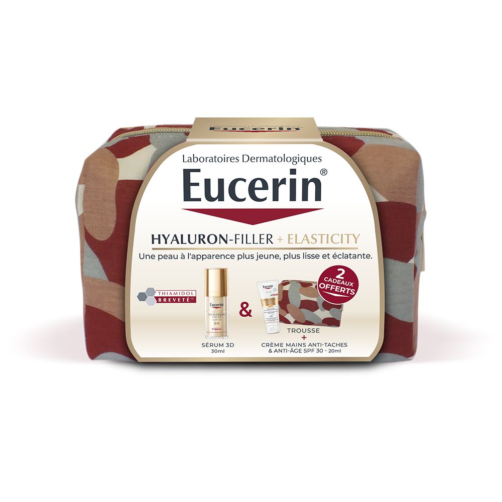Eucerin® Trousse Hyaluron-Filler + Elasticity Sérum 3D + Crème Mains Anti-Taches & Anti-Âge Spf30